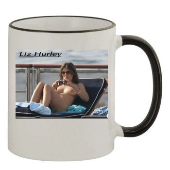 Elizabeth Hurley 11oz Colored Rim & Handle Mug