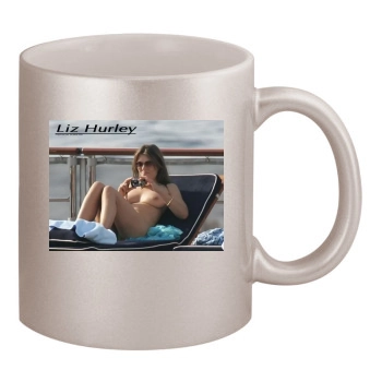 Elizabeth Hurley 11oz Metallic Silver Mug