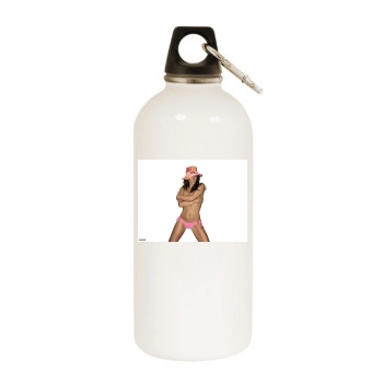 Elizabeth Hurley White Water Bottle With Carabiner