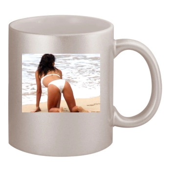 Elizabeth Hurley 11oz Metallic Silver Mug