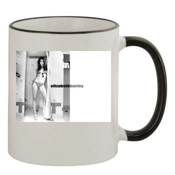 Elizabeth Hurley 11oz Colored Rim & Handle Mug