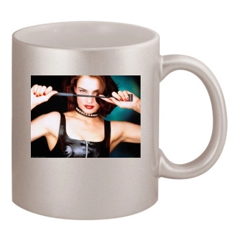 Famke Janssen 11oz Metallic Silver Mug