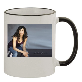 Famke Janssen 11oz Colored Rim & Handle Mug