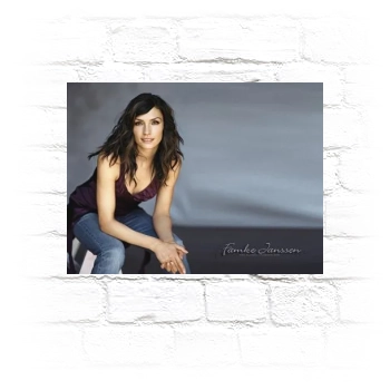 Famke Janssen Metal Wall Art