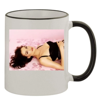 Famke Janssen 11oz Colored Rim & Handle Mug