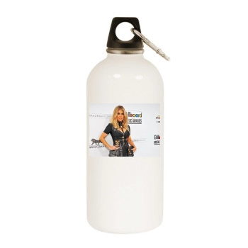 Fergie White Water Bottle With Carabiner