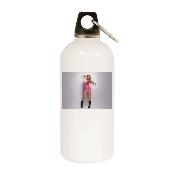 Fergie White Water Bottle With Carabiner