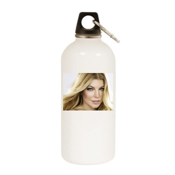 Fergie White Water Bottle With Carabiner