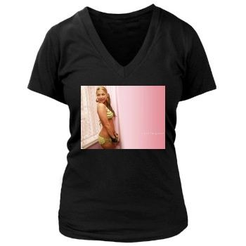 Fergie Women's Deep V-Neck TShirt