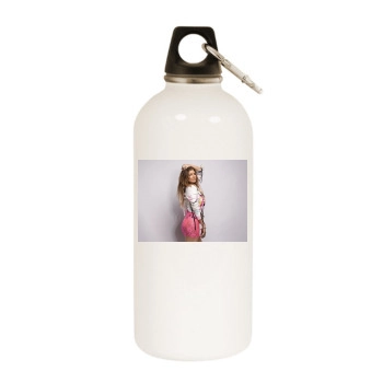 Fergie White Water Bottle With Carabiner