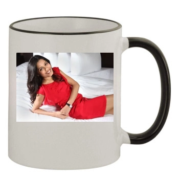 Freida Pinto 11oz Colored Rim & Handle Mug