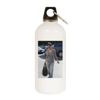 Halle Berry White Water Bottle With Carabiner