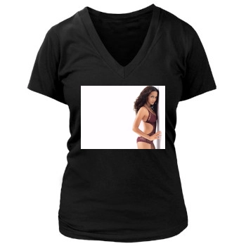 Halle Berry Women's Deep V-Neck TShirt