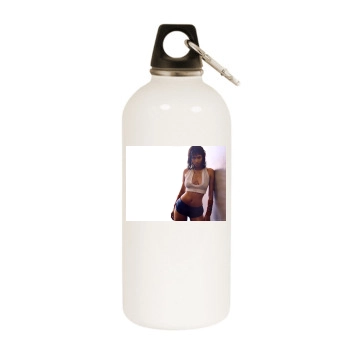 Halle Berry White Water Bottle With Carabiner