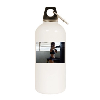 Halle Berry White Water Bottle With Carabiner