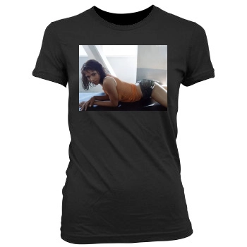 Halle Berry Women's Junior Cut Crewneck T-Shirt