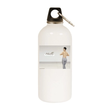 Halle Berry White Water Bottle With Carabiner