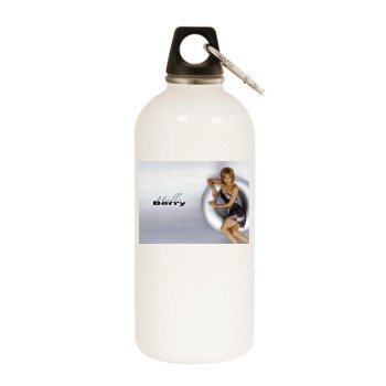 Halle Berry White Water Bottle With Carabiner