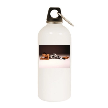 Halle Berry White Water Bottle With Carabiner