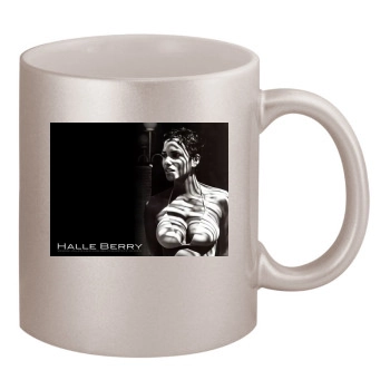 Halle Berry 11oz Metallic Silver Mug