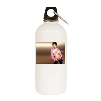 Halle Berry White Water Bottle With Carabiner