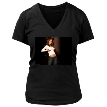 Halle Berry Women's Deep V-Neck TShirt