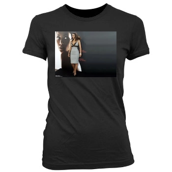 Halle Berry Women's Junior Cut Crewneck T-Shirt