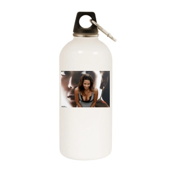 Halle Berry White Water Bottle With Carabiner