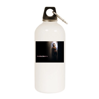 Halle Berry White Water Bottle With Carabiner