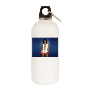 Halle Berry White Water Bottle With Carabiner