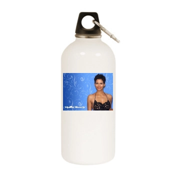 Halle Berry White Water Bottle With Carabiner