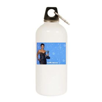 Halle Berry White Water Bottle With Carabiner