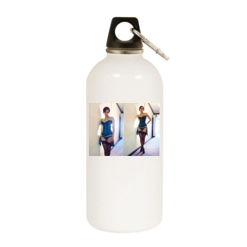 Halle Berry White Water Bottle With Carabiner