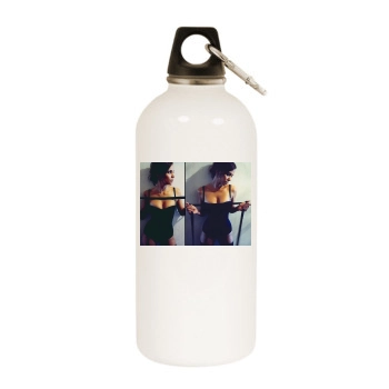 Halle Berry White Water Bottle With Carabiner