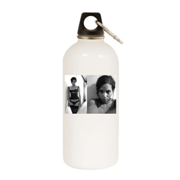 Halle Berry White Water Bottle With Carabiner