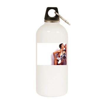 Halle Berry White Water Bottle With Carabiner