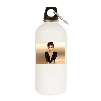 Halle Berry White Water Bottle With Carabiner