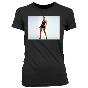 Halle Berry Women's Junior Cut Crewneck T-Shirt