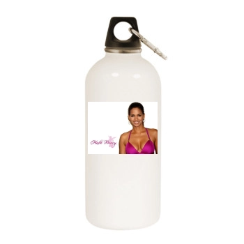 Halle Berry White Water Bottle With Carabiner