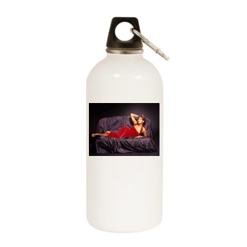 Halle Berry White Water Bottle With Carabiner