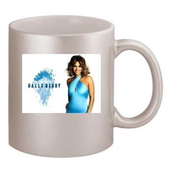 Halle Berry 11oz Metallic Silver Mug