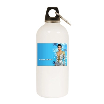 Halle Berry White Water Bottle With Carabiner