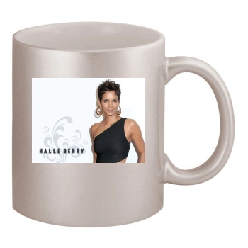 Halle Berry 11oz Metallic Silver Mug