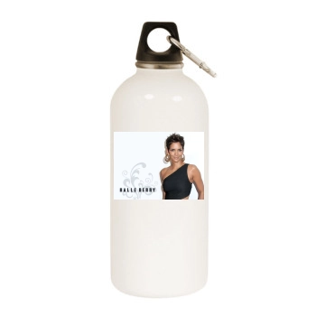 Halle Berry White Water Bottle With Carabiner