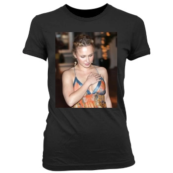 Hayden Panettiere Women's Junior Cut Crewneck T-Shirt