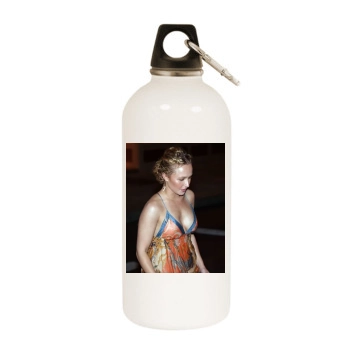 Hayden Panettiere White Water Bottle With Carabiner