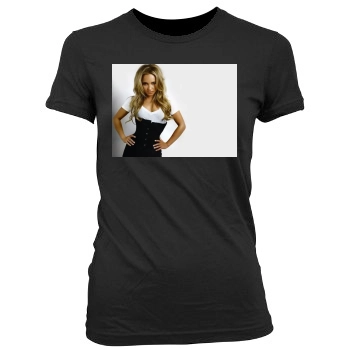 Hayden Panettiere Women's Junior Cut Crewneck T-Shirt