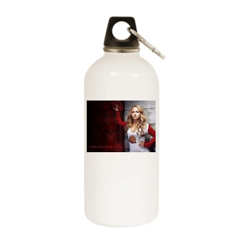 Hayden Panettiere White Water Bottle With Carabiner