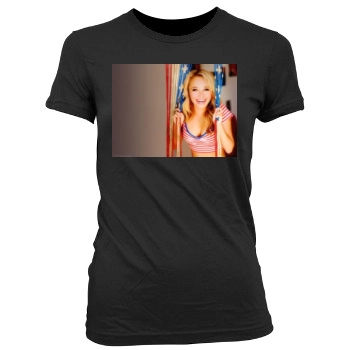 Hayden Panettiere Women's Junior Cut Crewneck T-Shirt