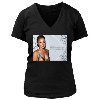 Hayden Panettiere Women's Deep V-Neck TShirt